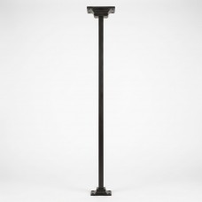 1 x Black Wrought Iron Metal Baluster Balustrade Stair Spindle 1m long x 12mm Plain Bars